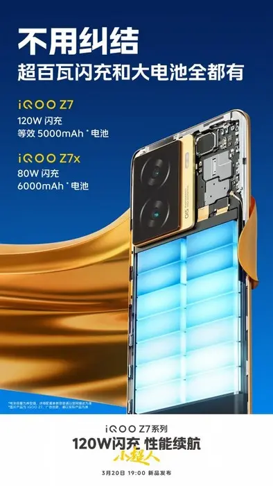  The iQOO Z7 will debut on March 20  