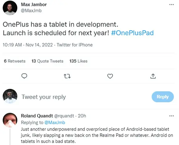  OnePlus Pad